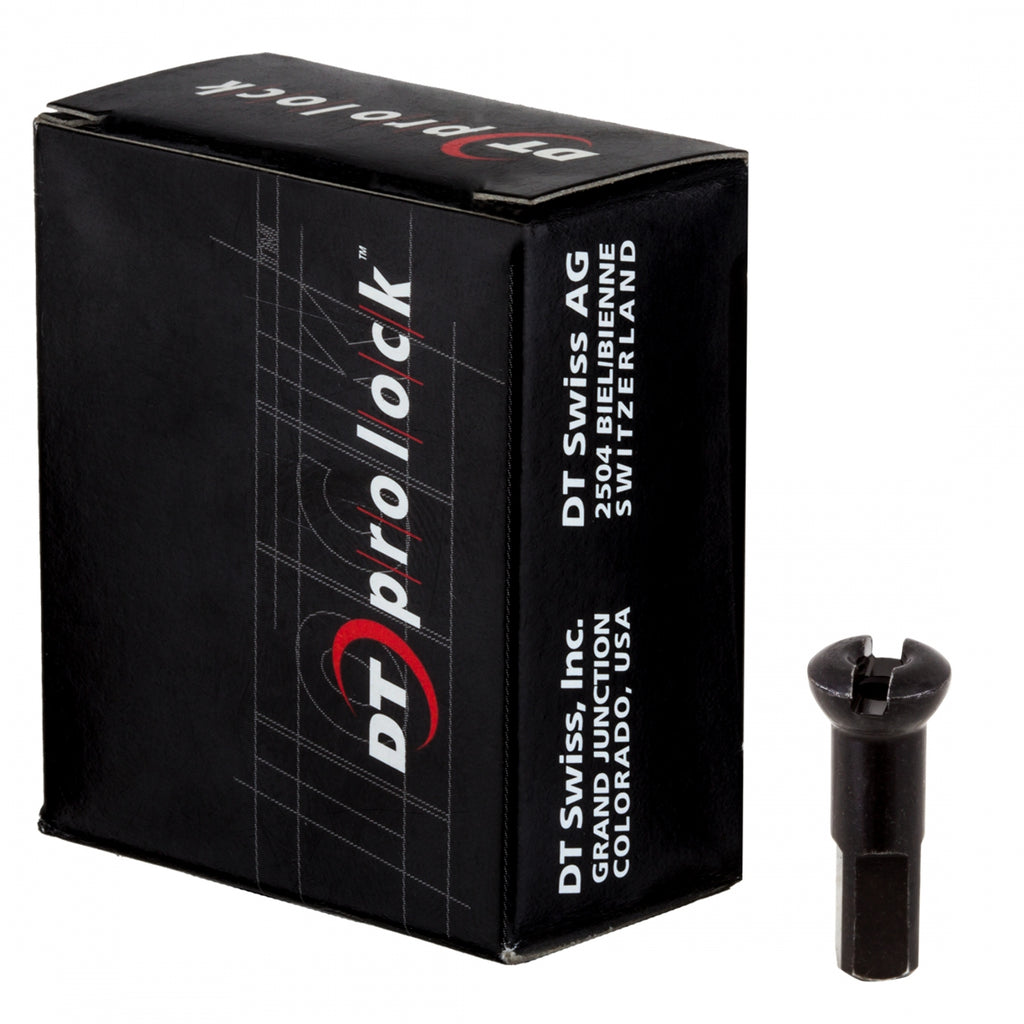SPOKE NIPPLE DT BRASS 2.0x14mm PROLOCK/PROHEAD BK BXof100